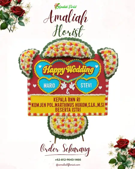 Papan Bunga Pernikahan Pesahangan